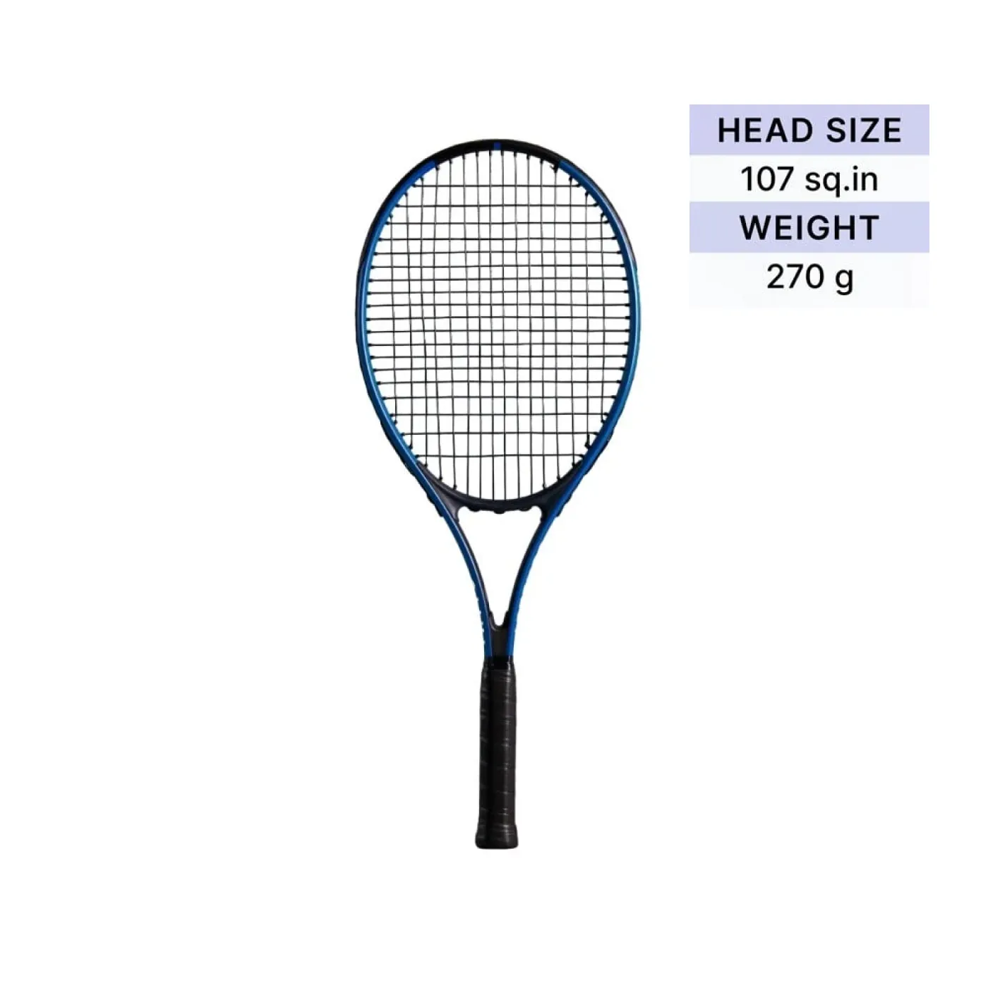 Decathlon Aluminum Tennis Racket for Adults (Blue & Black) - 图片 3